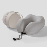 Maxbell Travel Neck Pillow Adjustable Foldable Soft Neck Support for Home Car Office Gray