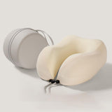 Maxbell Travel Neck Pillow Adjustable Foldable Soft Neck Support for Home Car Office Gray