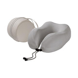 Maxbell Travel Neck Pillow Adjustable Foldable Soft Neck Support for Home Car Office Gray