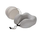 Maxbell Travel Neck Pillow Adjustable Foldable Soft Neck Support for Home Car Office Gray