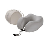 Maxbell Travel Neck Pillow Adjustable Foldable Soft Neck Support for Home Car Office Gray