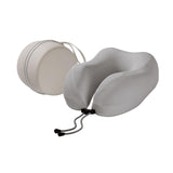 Maxbell Travel Neck Pillow Adjustable Foldable Soft Neck Support for Home Car Office Gray