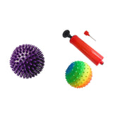 Maxbell Spiky Massage Ball for Feet Sleek Hedgehog Ball for Hands Shoulders Home Gym Purple 9 cm Hard