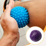Maxbell Spiky Massage Ball for Feet Sleek Hedgehog Ball for Hands Shoulders Home Gym Purple 9 cm Hard
