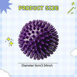 Maxbell Spiky Massage Ball for Feet Sleek Hedgehog Ball for Hands Shoulders Home Gym Purple 9 cm Hard