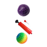 Maxbell Spiky Massage Ball for Feet Sleek Hedgehog Ball for Hands Shoulders Home Gym Purple 9 cm Hard
