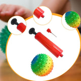 Maxbell Spiky Massage Ball for Feet Sleek Hedgehog Ball for Hands Shoulders Home Gym Rainbow 15 cm Soft