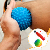 Maxbell Spiky Massage Ball for Feet Sleek Hedgehog Ball for Hands Shoulders Home Gym Rainbow 15 cm Soft