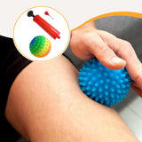 Maxbell Spiky Massage Ball for Feet Sleek Hedgehog Ball for Hands Shoulders Home Gym Rainbow 15 cm Soft