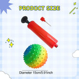 Maxbell Spiky Massage Ball for Feet Sleek Hedgehog Ball for Hands Shoulders Home Gym Rainbow 15 cm Soft