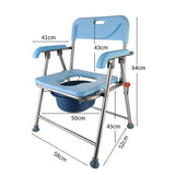 Maxbell Folding Bedside Commode Chair Sturdy Elderly Potty Chair for Adults Disabled