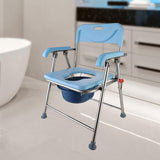 Maxbell Folding Bedside Commode Chair Sturdy Elderly Potty Chair for Adults Disabled