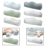 Maxbell recliner Leg Rest Cushion Support W Shape Sturdy Gifts Sofa Footrest Cushion Blue