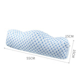 Maxbell recliner Leg Rest Cushion Support W Shape Sturdy Gifts Sofa Footrest Cushion Blue