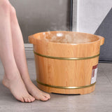 Maxbell Wood Foot Bath Tub Deep Foot Washing Bucket for Bathroom Household Women Men Color A 26cm