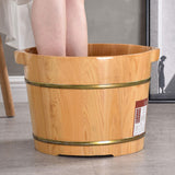 Maxbell Wood Foot Bath Tub Deep Foot Washing Bucket for Bathroom Household Women Men Color A 26cm