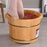 Maxbell Wood Foot Bath Tub Deep Foot Washing Bucket for Bathroom Household Women Men Color A 26cm