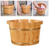 Maxbell Wood Foot Bath Tub Deep Foot Washing Bucket for Bathroom Household Women Men Color A 26cm