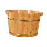 Maxbell Wood Foot Bath Tub Deep Foot Washing Bucket for Bathroom Household Women Men Color A 26cm