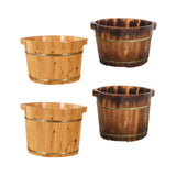 Maxbell Wood Foot Bath Tub Deep Foot Washing Bucket for Bathroom Household Women Men Color A 26cm