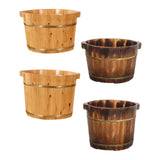 Maxbell Wood Foot Bath Tub Deep Foot Washing Bucket for Bathroom Household Women Men Color A 26cm