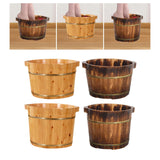 Maxbell Wood Foot Bath Tub Deep Foot Washing Bucket for Bathroom Household Women Men Color A 26cm