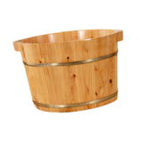 Maxbell Wood Foot Bath Tub Deep Foot Washing Bucket for Bathroom Household Women Men Color A 26cm