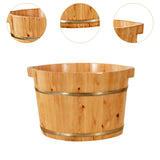 Maxbell Wood Foot Bath Tub Deep Foot Washing Bucket for Bathroom Household Women Men Color A 26cm