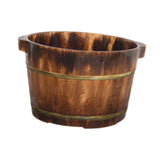 Maxbell Wood Foot Bath Tub Deep Foot Washing Bucket for Bathroom Household Women Men Color B 26cm