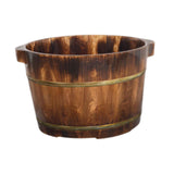 Maxbell Wood Foot Bath Tub Deep Foot Washing Bucket for Bathroom Household Women Men Color B 26cm