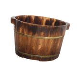 Maxbell Wood Foot Bath Tub Deep Foot Washing Bucket for Bathroom Household Women Men Color B 26cm