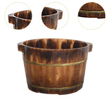 Maxbell Wood Foot Bath Tub Deep Foot Washing Bucket for Bathroom Household Women Men Color B 26cm