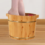 Maxbell Wood Foot Bath Tub Deep Foot Washing Bucket for Bathroom Household Women Men Color A 30cm