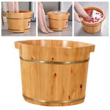 Maxbell Wood Foot Bath Tub Deep Foot Washing Bucket for Bathroom Household Women Men Color A 30cm