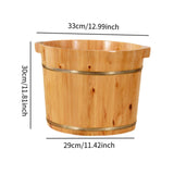Maxbell Wood Foot Bath Tub Deep Foot Washing Bucket for Bathroom Household Women Men Color A 30cm