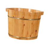 Maxbell Wood Foot Bath Tub Deep Foot Washing Bucket for Bathroom Household Women Men Color A 30cm
