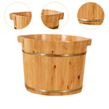 Maxbell Wood Foot Bath Tub Deep Foot Washing Bucket for Bathroom Household Women Men Color A 30cm