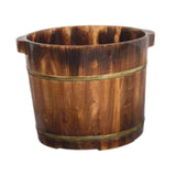 Maxbell Wood Foot Bath Tub Deep Foot Washing Bucket for Bathroom Household Women Men Color B 30cm