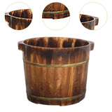 Maxbell Wood Foot Bath Tub Deep Foot Washing Bucket for Bathroom Household Women Men Color B 30cm