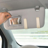 Maxbell Car Sun Visor Sunglasses Holder Storage Pouch Ticket Card Clip Auto Interior white