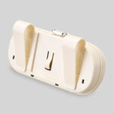 Maxbell Car Sun Visor Sunglasses Holder Storage Pouch Ticket Card Clip Auto Interior white