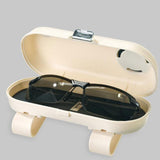 Maxbell Car Sun Visor Sunglasses Holder Storage Pouch Ticket Card Clip Auto Interior white