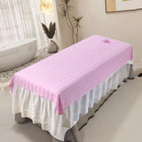 Maxbell Salon Couch Sheet Washable Breathable Beauty Bed Cover for Indoor Hotel Home Pink