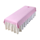 Maxbell Salon Couch Sheet Washable Breathable Beauty Bed Cover for Indoor Hotel Home Pink