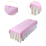 Maxbell Salon Couch Sheet Washable Breathable Beauty Bed Cover for Indoor Hotel Home Pink