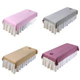 Maxbell Salon Couch Sheet Washable Breathable Beauty Bed Cover for Indoor Hotel Home Pink