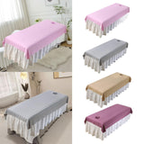 Maxbell Salon Couch Sheet Washable Breathable Beauty Bed Cover for Indoor Hotel Home Pink