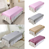 Maxbell Salon Couch Sheet Washable Breathable Beauty Bed Cover for Indoor Hotel Home Pink