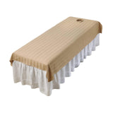 Maxbell Salon Couch Sheet Washable Breathable Beauty Bed Cover for Indoor Hotel Home Khaki