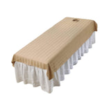 Maxbell Salon Couch Sheet Washable Breathable Beauty Bed Cover for Indoor Hotel Home Khaki